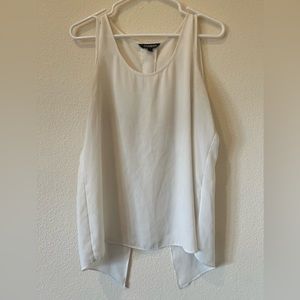 Express White Slit Back Tank Top - Size M